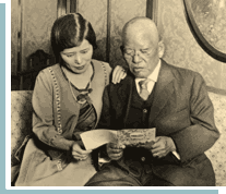 Picture of Makato Hagiwara and his wife (1924)